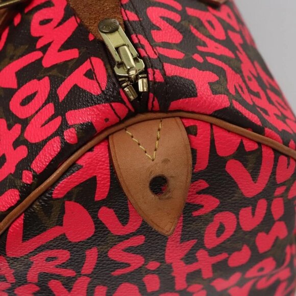 LOUIS VUITTON Monogram Graffiti Speedy 30 Hand Bag Pink M93704 LV Auth 115047AV - Picture 13 of 16